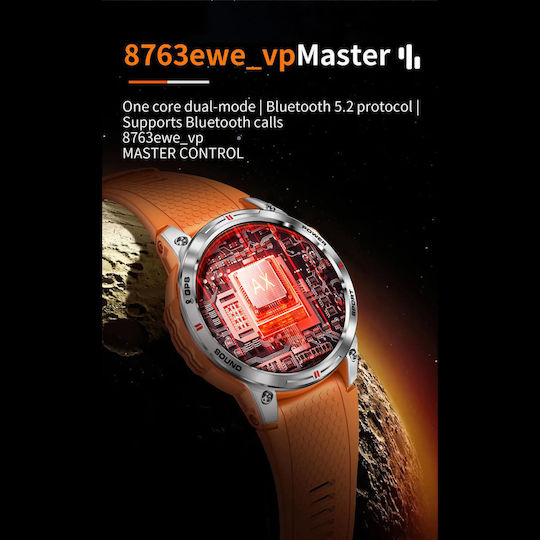 Microwear NX18 Смартчасовник с Пулсомер (Оранжев)