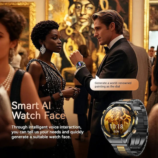BlackView W90 Pro Aluminium Smartwatch with Heart Rate Monitor (Black)
