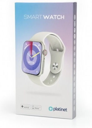 Platinet PSMART29W Aluminium 44mm Smartwatch με Παλμογράφο (Λευκό)