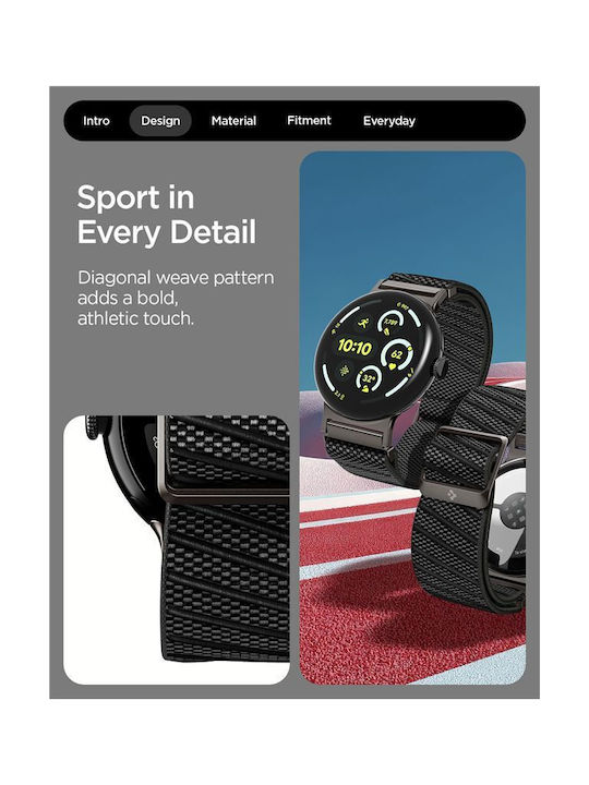 Spigen Λουράκι Μαύρο (Google Pixel Watch 1 / 2 / 3 / 4 41mm)