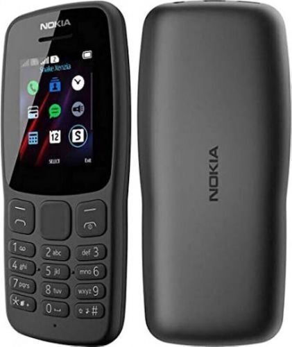 Nokia 106 (2018) Dual SIM Mobile with Buttons (Greek Menu) Black