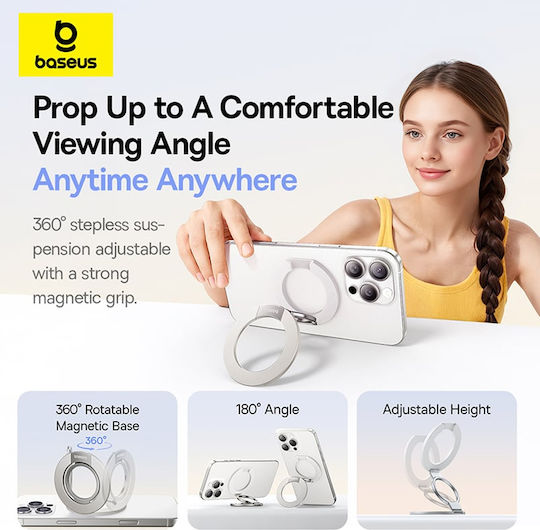 Baseus Magpro 3 Ring-Halter für Handy in Weiß