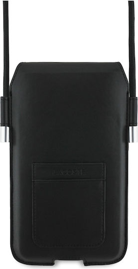 Lacoste Pvc Blend Monogram Phone Pouch Xl Black