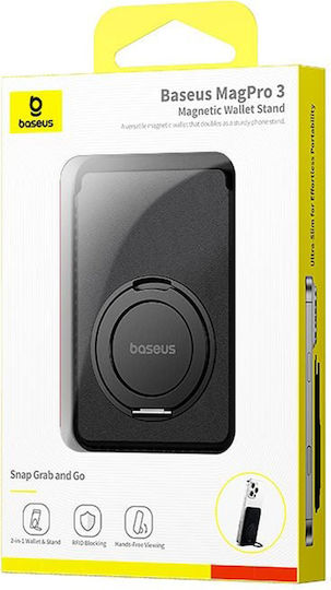 Baseus MagSafe Θήκη Καρτών Magpro 3 σε Μαύρο χρώμα