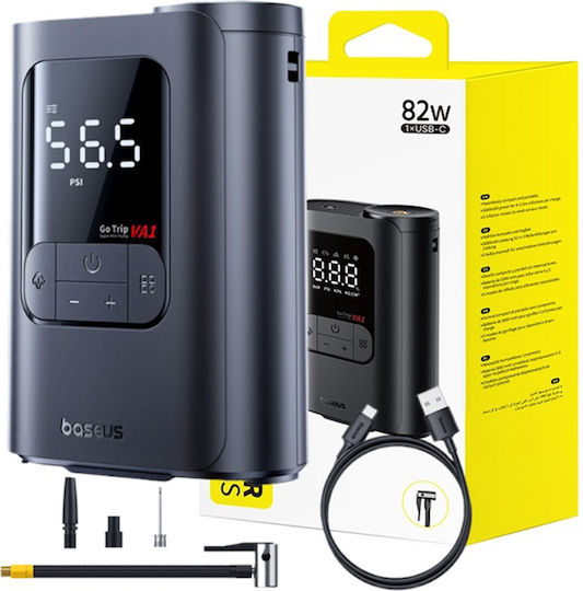 Baseus Τρόμπα Αυτοκινήτου GoTrip VA1 Super Mini 150PSI Επαναφορτιζόμενη 12V