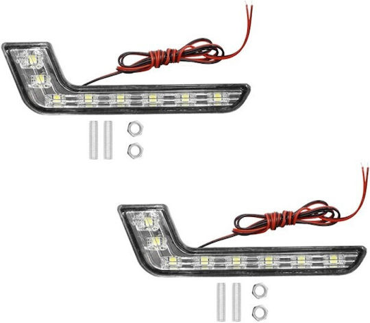 Waterproof Foglights Car in Bar Shape LED Mazda 5 12V 15cm with White Lighting 2pcs