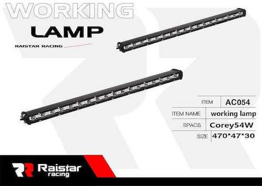 Raistar Προβολέας Αυτοκινήτου σε σχήμα Μπάρας LED 54W 47cm 1τμχ
