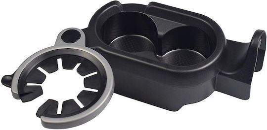Car Cup Holder 2 Positions for Console for Smart Fortwo 451 2007-2018 in Black Color