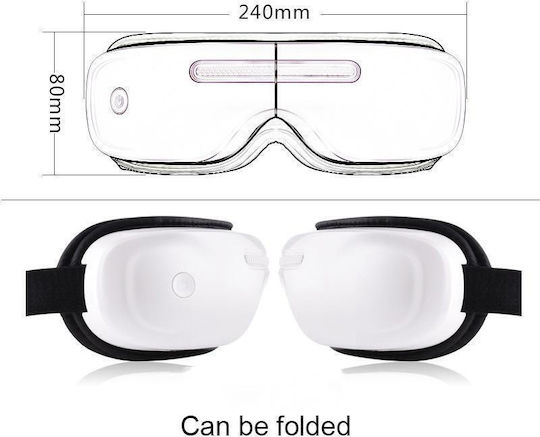 Massage Device for the Eyes with Vibration and Infrared Black