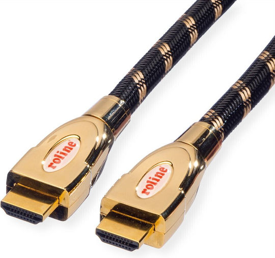 Roline Braided HDMI Cable Male HDMI Male 1m