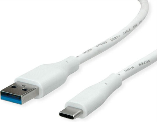 Roline Кабел 11.99.9036 USB A M към USB C M 3м Бял