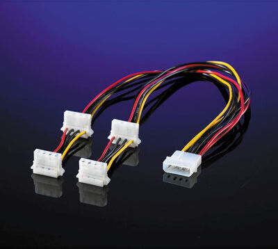 Roline Διακλαδωτής 4pin Molex 4x 5.25inch 45cm 11.03.1003