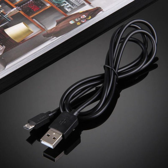 Haweel USB 2.0 to micro USB Cable Μαύρο 1m (HWL-1070B)