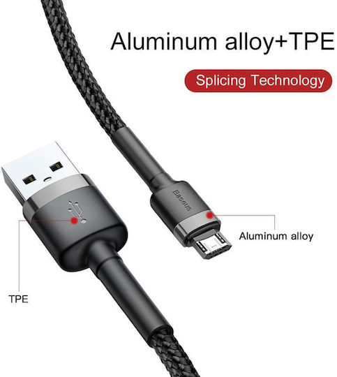 Geflochten USB 2.0 auf Micro-USB-Kabel Gray 1m (SAS6067H) 1Stück