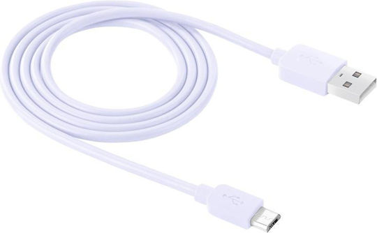 Haweel Regular USB 2.0 spre micro USB Cablu Alb 1m 1buc
