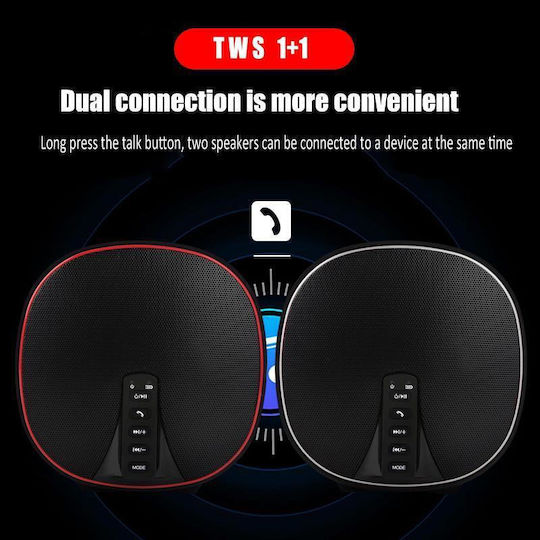 Musky DY52 Bluetooth високоговорител 10W с радио и живот на батерията до 4 часа Червен