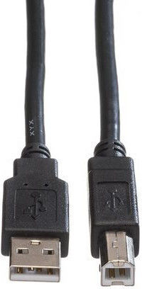 USB Кабел Roline Roline Зелен USB 2.0 Кабел Тип A-B Черен 0,8 м
