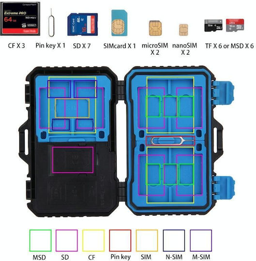 Card Reader micro USB / USB 3.0 για SD/microSD Μπλε
