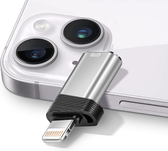 Linq Otg Адаптер Usb-c Към Lightning 480mbps Скорост Сребрист