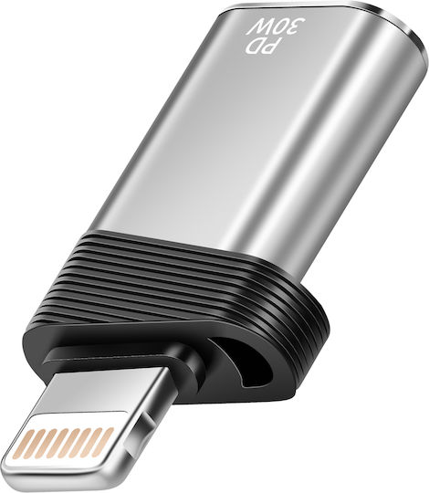 Linq Usb C Zu Lightning Adapter Schnelles Laden 30w Pd 480mbps Übertragung Silber
