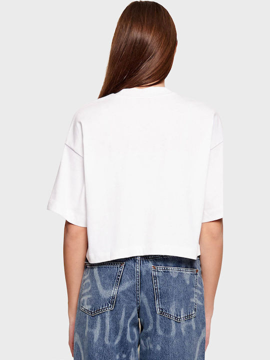 Damelody Women's Crop T-shirt White