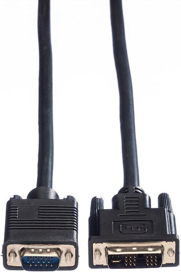 Roline DVI Cable M To VGA M Length 3m Black