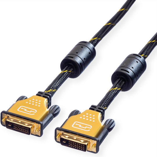 Roline Cable 11.04.5514 From Dvi-d 24+1 M To Dvi-d 24+1 M 5m Black