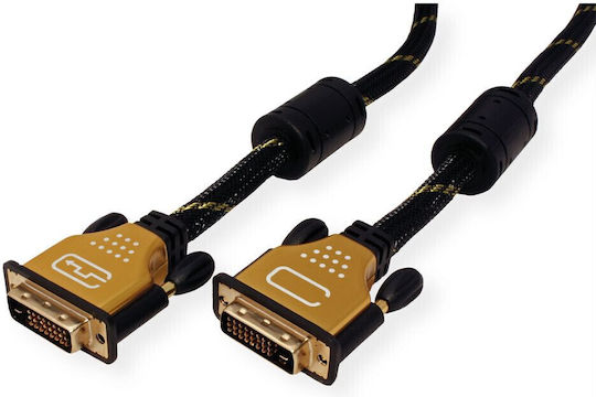 Roline Cable 11.04.5514 From Dvi-d 24+1 M To Dvi-d 24+1 M 5m Black