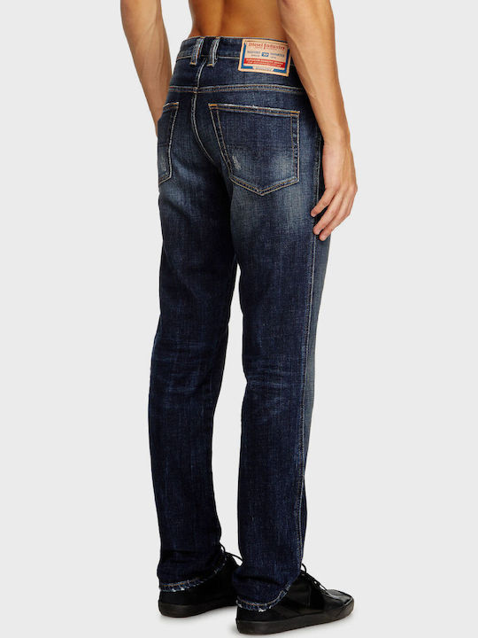 Men's Jeans Pants with Slim Fit Dark Aged Denim