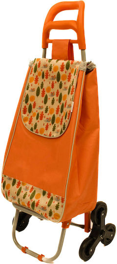 Shopping Trolley Orange 42x32x96cm
