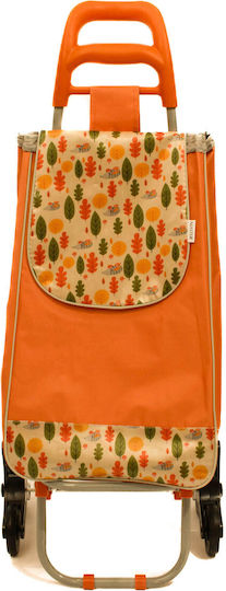Shopping Trolley Orange 42x32x96cm