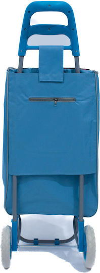 Plastic Coș de cumpărături Pliabil Albastru 34x27x96cm