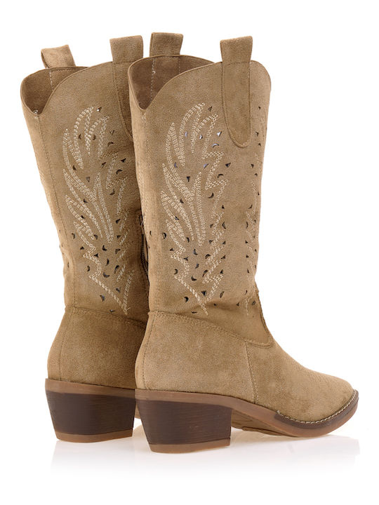 Cizme dama Cowboy cu toc mediu Maro