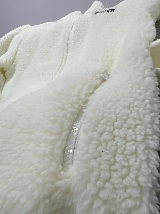 Ανδρική Ζακέτα Fleece Λευκή