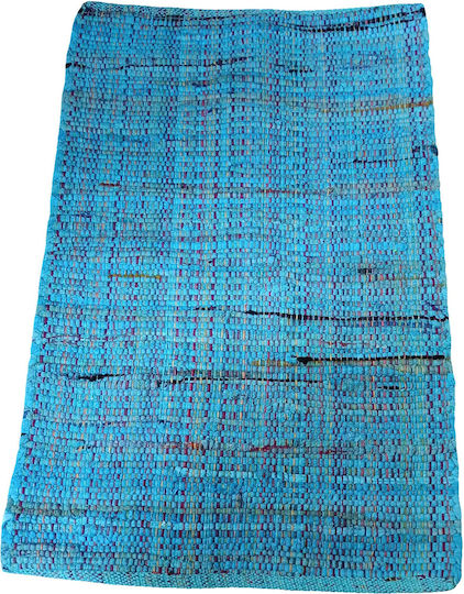 Gifiie Χαλί Χειροποίητο από Γιούτα 60x90cm Blue