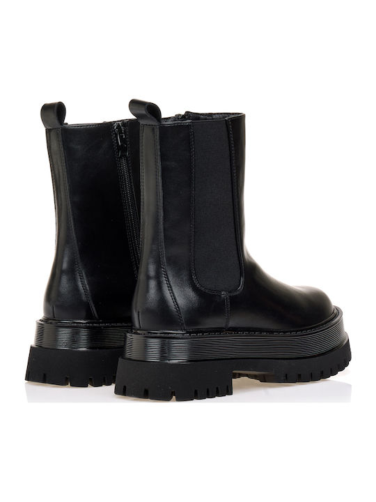 Stiefeletten Damen mit Mittelabsatz Schwarz