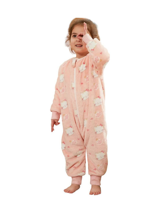 Queen Mother Winter Sleeping Bag with Feet Light Pink