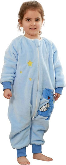 Queen Mother Winter Sleeping Bag with Feet Light Blue