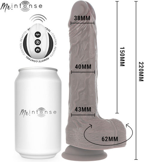Intense Matt Realistisch Vibrator mit Fernbedienung 15cm Braun