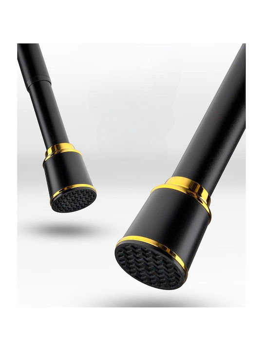 Meisenberg Ausziehbar Metallisch Vorhangstange Einfach Φ32mm 87-120cm Black