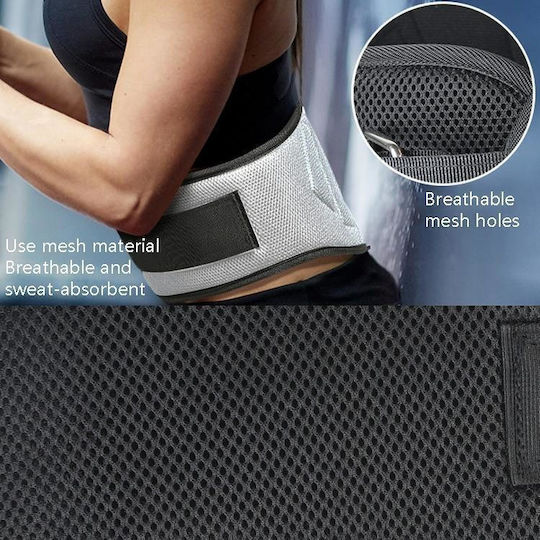 Αθλητική Ζώνη Υποστήριξης Μέσης Squat Weightlifting Training Belt Μέγεθος L Μαύρο