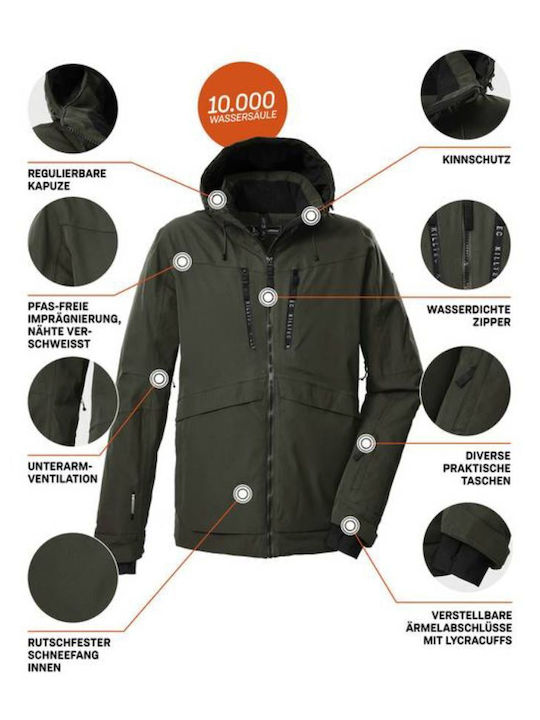 Killtec Ksw 43439-756 Männer Jacke aus für Ski & Snowboard Grün