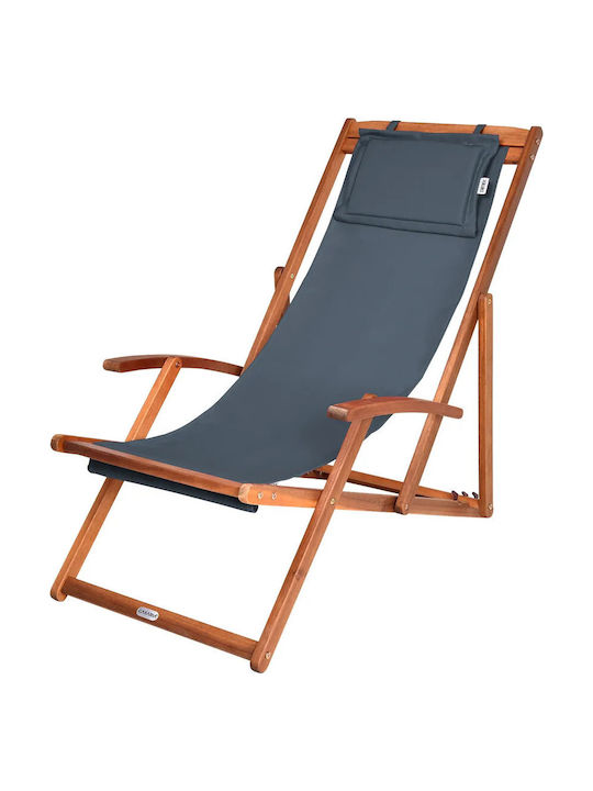 Liegestühle Holz mit Gray Stoff 94x60x94cm