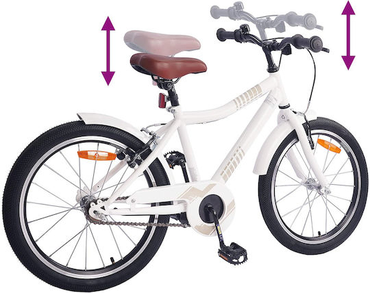vidaXL 24" Kids Bicycle City White