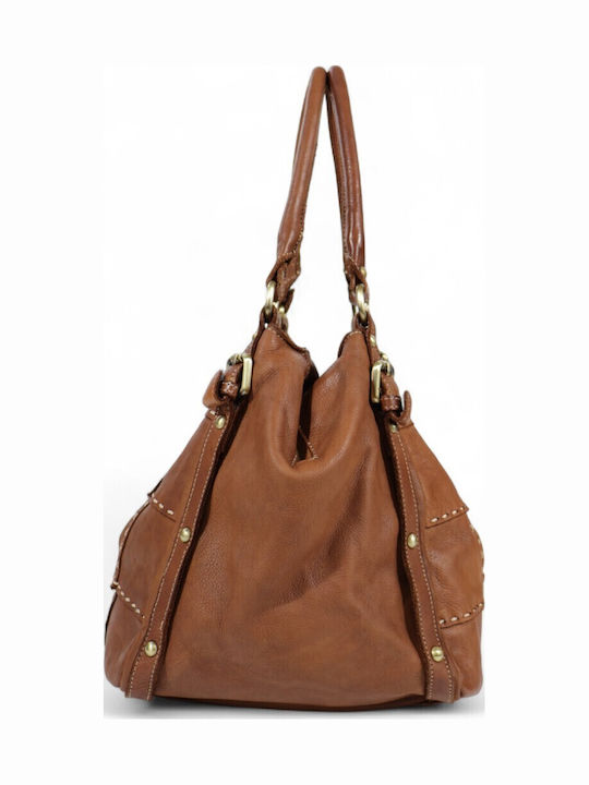 Leder Damenhandtasche Schulter / Handtasche Tabac Braun