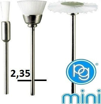 Poggi M.4170 Συρματοβουρτσες Nylon Λευκη Τριχα Σετ 3 Τμχ 5-12-21mm