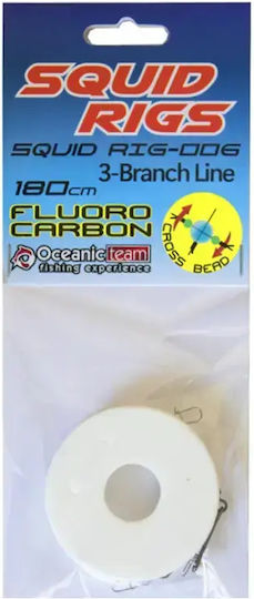 Angelgeräte Rigg Amica Squid Rig Oceanic Team – Fertiges Führungs Fluorocarbon 280cm 5 Paramaalla
