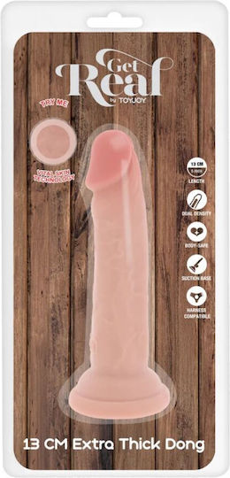 Get Real Deluxe Ρεαλιστικό Dildo με Βεντούζα Flesh 13cm