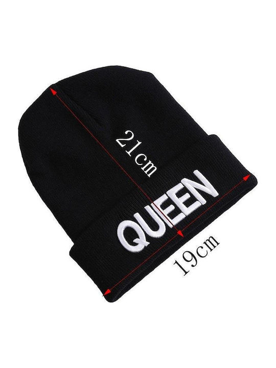 Beanie Γυναικείος Σκούφος Πλεκτός σε Μαύρο χρώμα