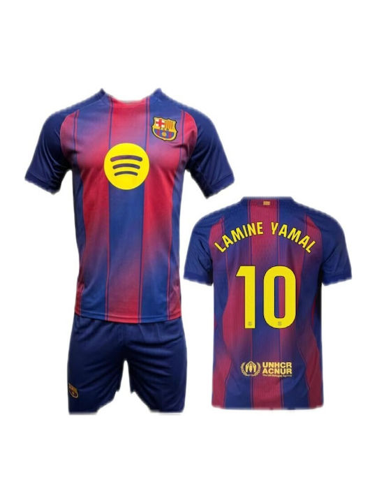 Παιδικό Σετ Ποδοσφαίρου Barcelona Lamine Yamal Μπλε Κόκκινο Ριγέ 2912-25